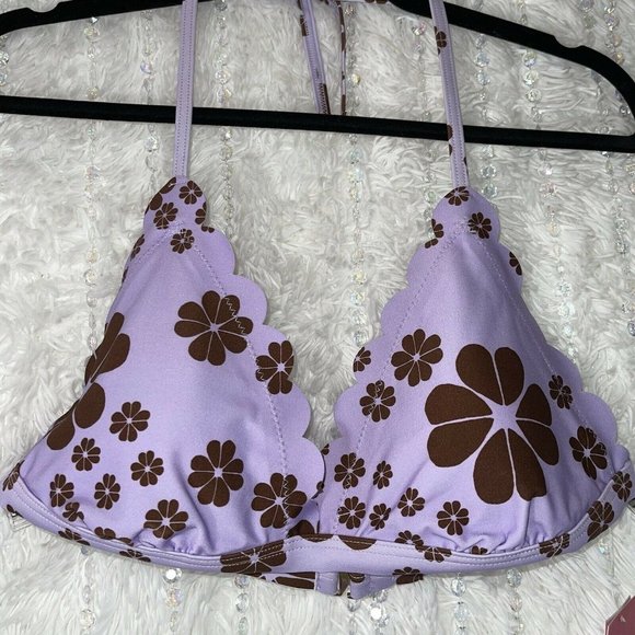 NEW Kate Spade NY Bikini Set Floral Scalloped XL - Picture 5 of 12